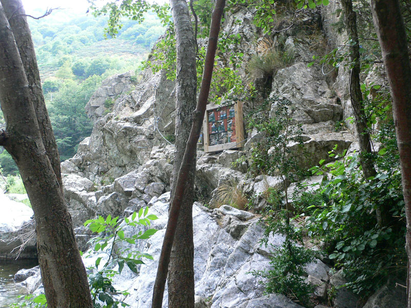 Cartel inicio de la vía ferrata 