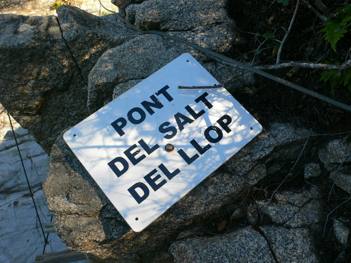 Cartel Pont del Salt del Llop 