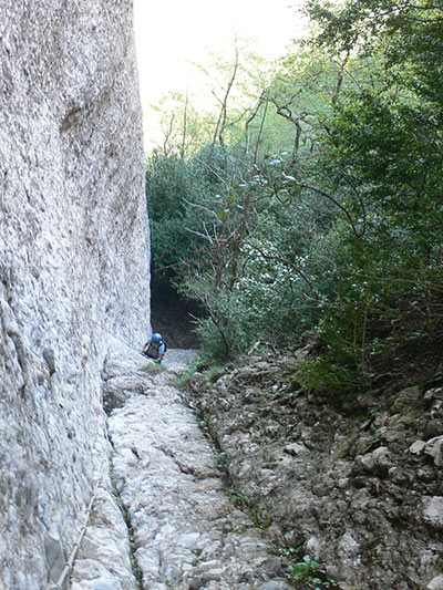 Tramo de cuerdas desde arriba 