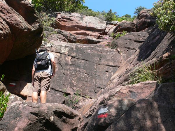 Subiendo el tramo equipado más vertical 