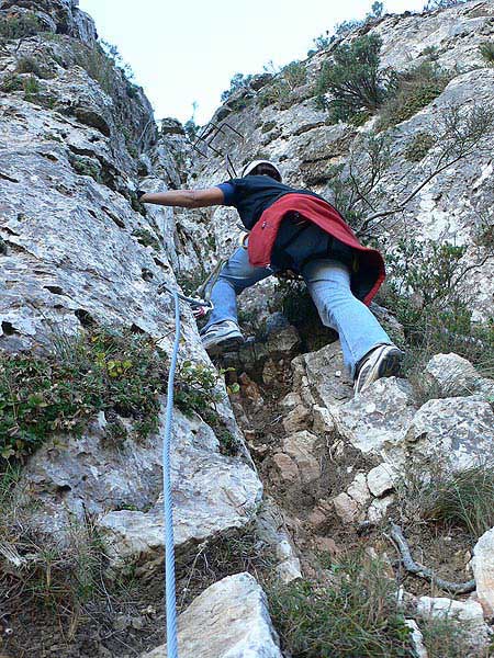 Canal del Foll equipada con grapas 