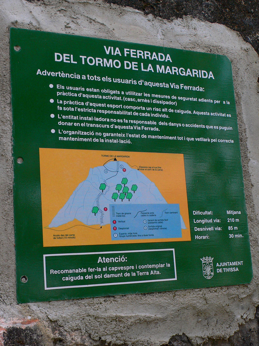 Croquis oficial de la vía ferrata 