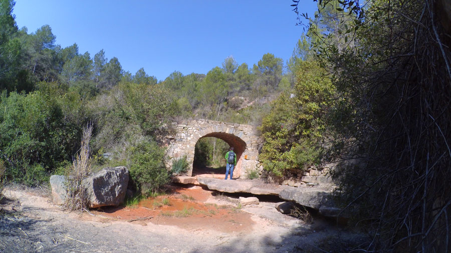 Cruzando el pont de Solell 