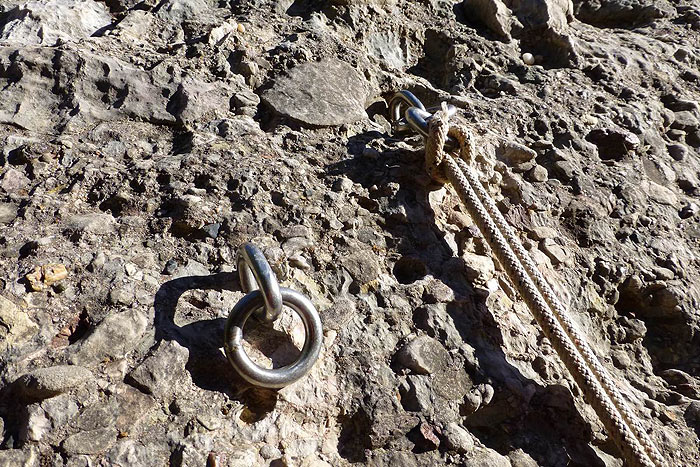 Equipamiento para rapelar los resaltes 