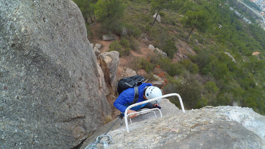 Vía ferrata desde arriba 