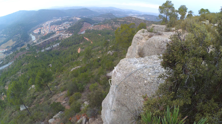 La vía ferrata desde el Mirador 