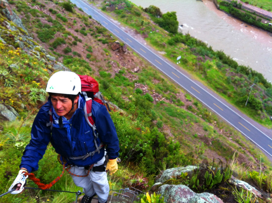 Tramo intermedio de la vía ferrata 