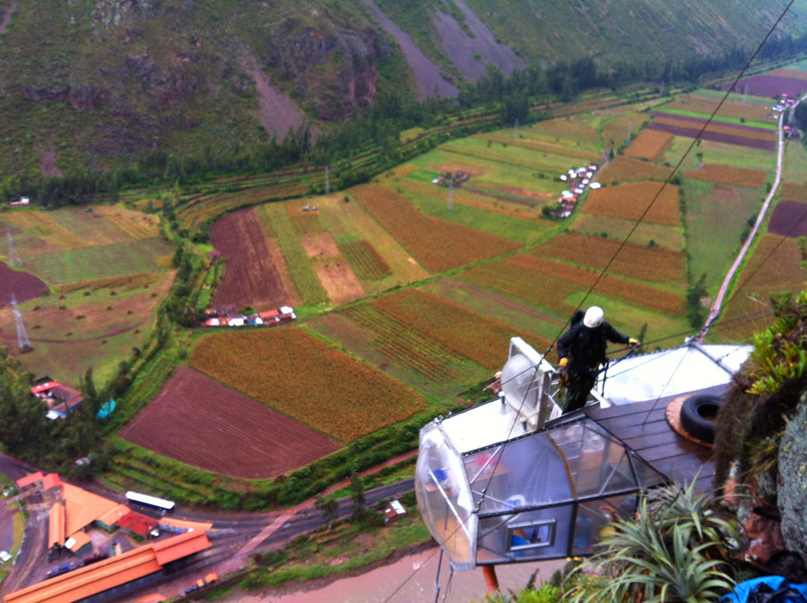 Detalle de una de las cápsulas/habitaciones 
