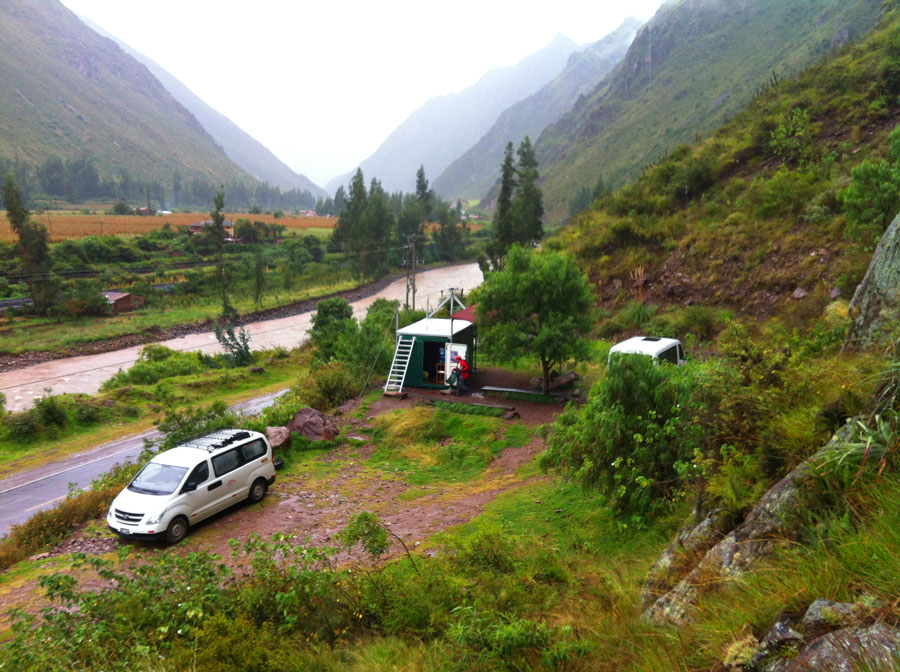 Vista atrás al inicio de la vía 