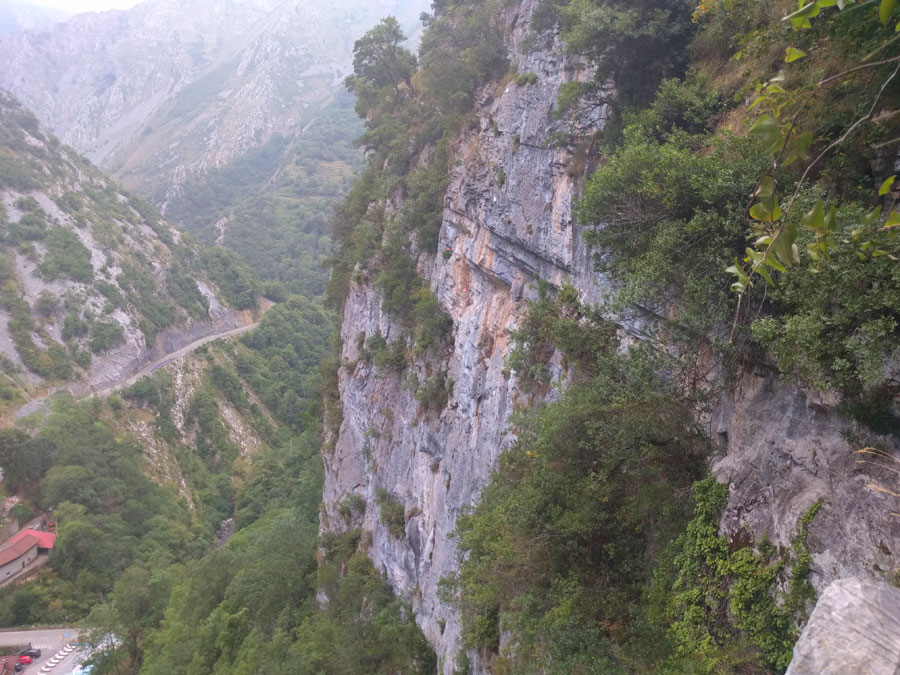 Vista atrás a la zona del flanqueo 