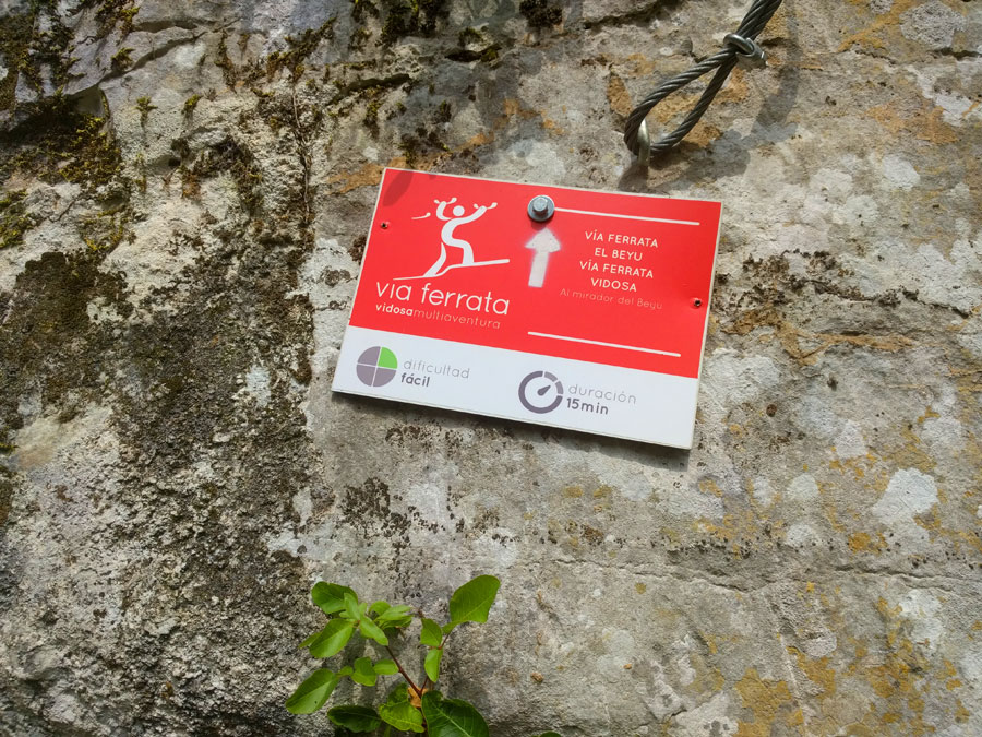 Entrada vía ferrata El Beyu 