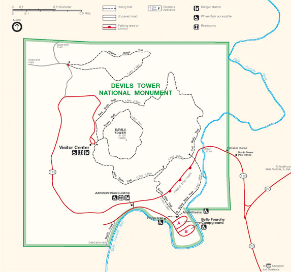 Croquis oficial de los cuatro senderos señalizados de la zona 