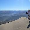 Vista atrás desde la cresta / Ruta a pie Cerro Blanco 
