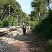 Junto a las vías del tren en busca del control del Aeri / Ruta a pie La Gràcia Montserrat 