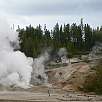 Vistas a la entrada del camino desde el centro de la zona termal / Ruta a pie Yellowstone | Norris Geyser Basin 