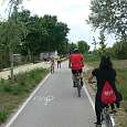 Llegamos al carril bici del Prat que baja a la playa 