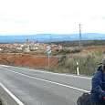 Día 1: Vista de la Puebla de Valverde desde la carretera antes de llegar a la autovía 