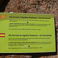 Cartel al inicio de  la vía 