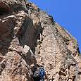 Tramo vertical  que sube a l`Agullola -entrada al vía- 