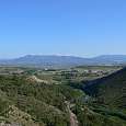 Vistas desde la cima hacia el embalse de Bellús 