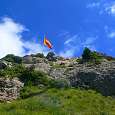 Vista de la bandera de cima desde la vertiente oeste 