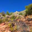 Indicador en los campos de olivos -itinerario 6 del Parque Natural del Montsant- 