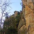 Llegamos al pie de la vía ferrata de La Selva 