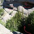 Acceso primer pasamanos - indicaciones - (© Pablo Esteban) 