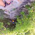 Primeros resaltes de la vía ferrata 