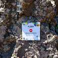 Cartel del final de la vía ferrata 