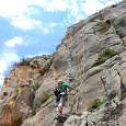 Primera pared de la ferrata de la Sierra de la Villa 