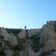 Escalera que nos lleva a la cornisa superior 
