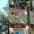 Diferentes rutas señalizadas en la zona 