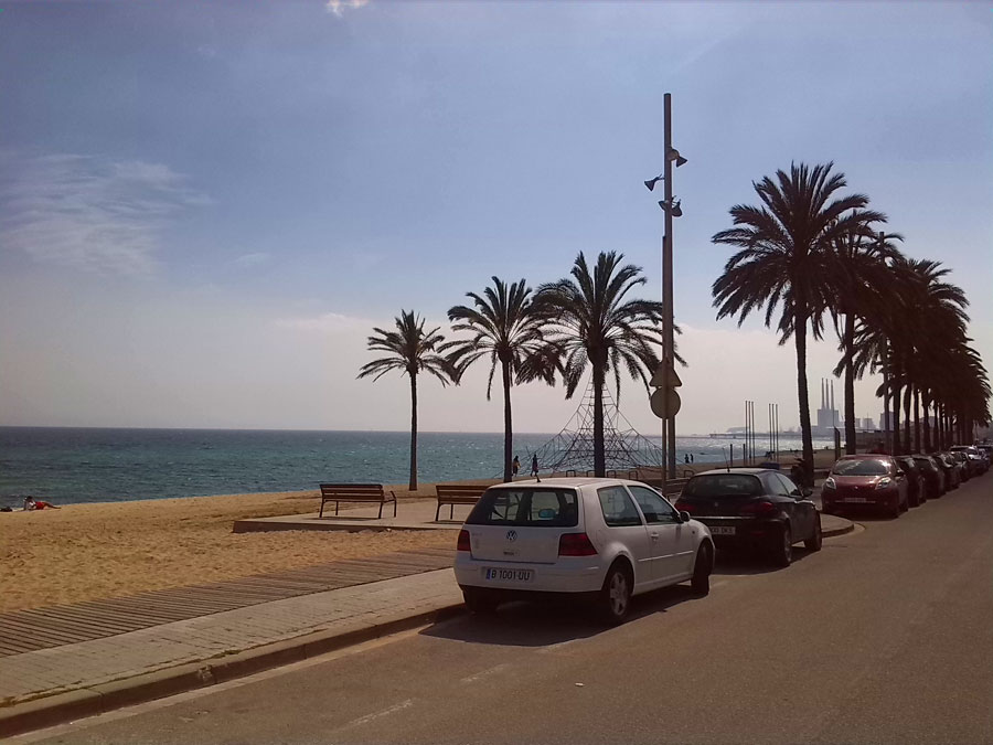 En el paseo marítimo de Badalona 