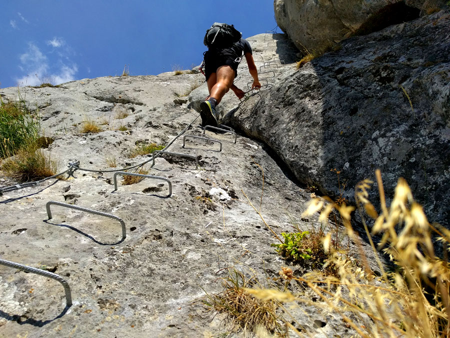 Subida en el tramo Diedro Vertical 