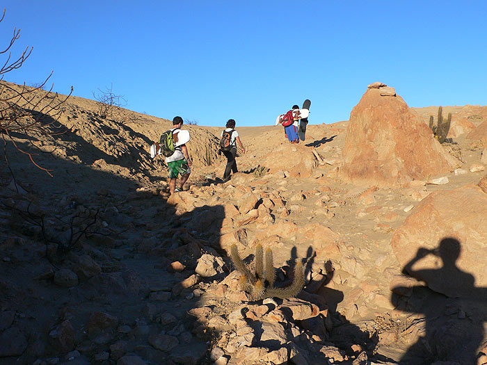Cactus, piedras y mucho calor cuando sale el sol