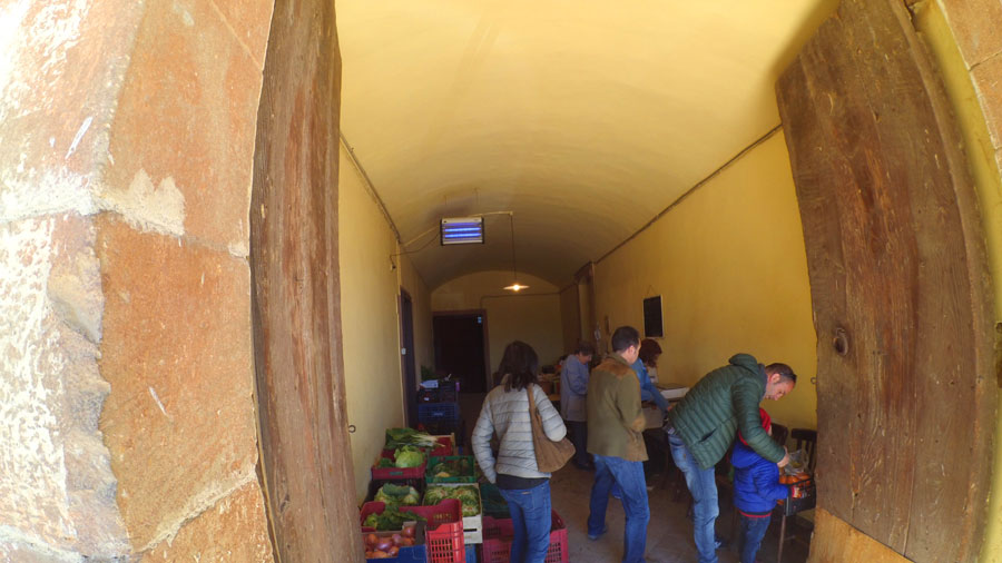 Venta de productos agrícolas en la Torre d