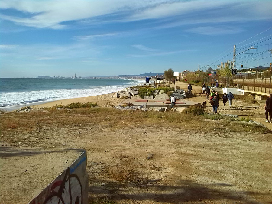 Vista atrás hacia Barcelona 