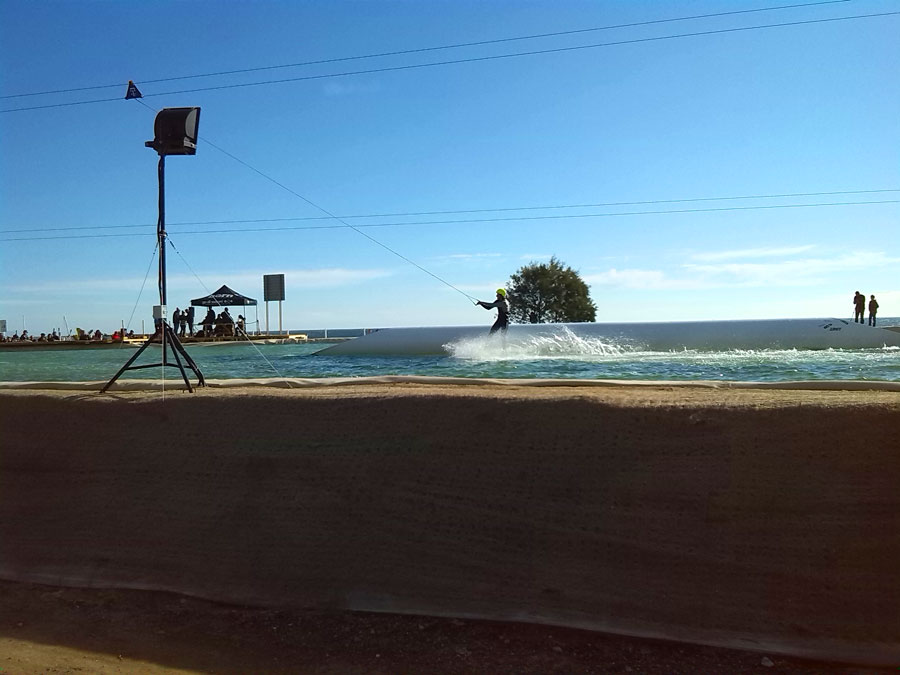 Zona de competición para Wakeboard 