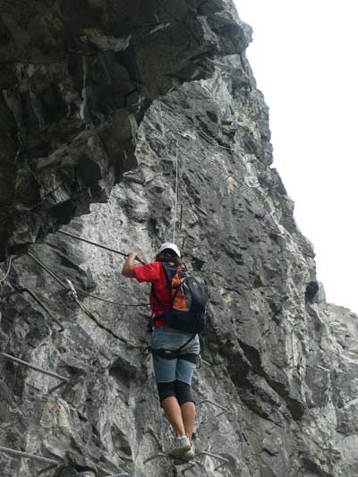 La ferrata sube vertical 