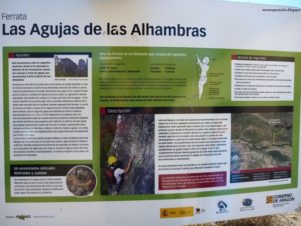 Panel a pie de ferrata (© Montañismo para todos) 