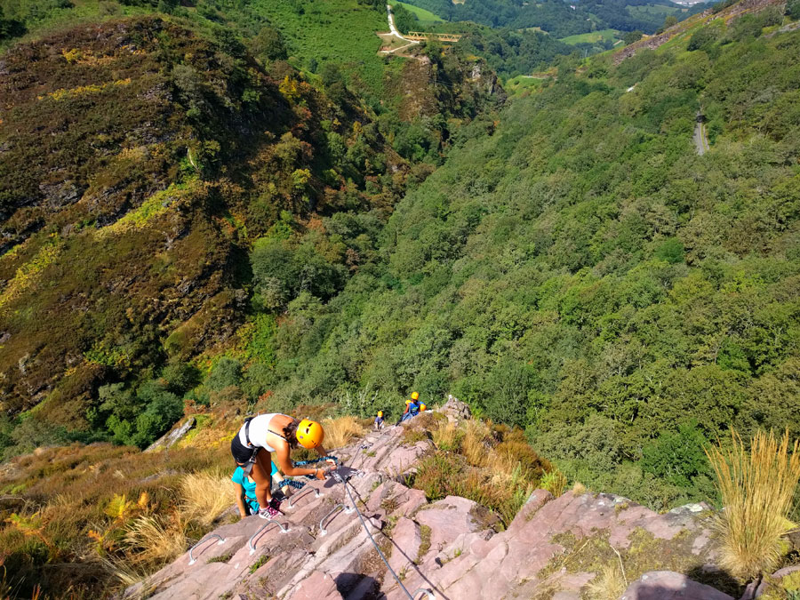 Vista atrás desde el final de la vía ferrata 