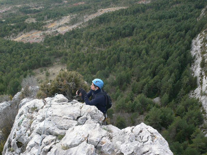 Cima de la vía ferrata -de aquí ladeamos en busca de la salida- 