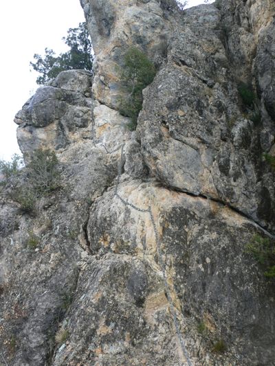 Enlazamos con la vía ferrata Olmo Soler 