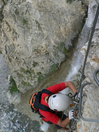 Ya junto a la cascada de Nant. Tramo aéreo 