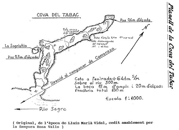 Croquis de la Cueva (C. Lluís Marià Vidal)
 