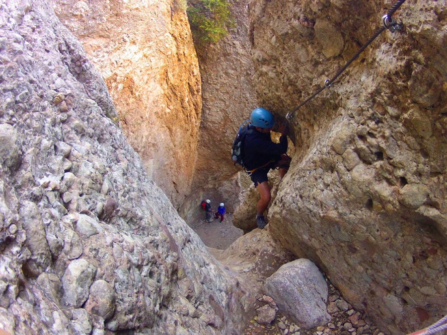 Otra vista de la salida de la vía ferrata 