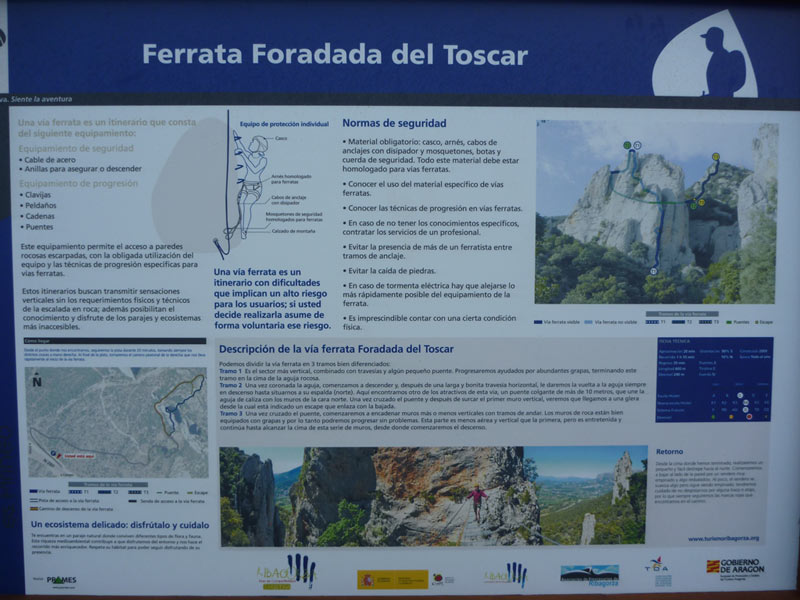 Nuevo Panel de la vía ferrata (PRAMES) 