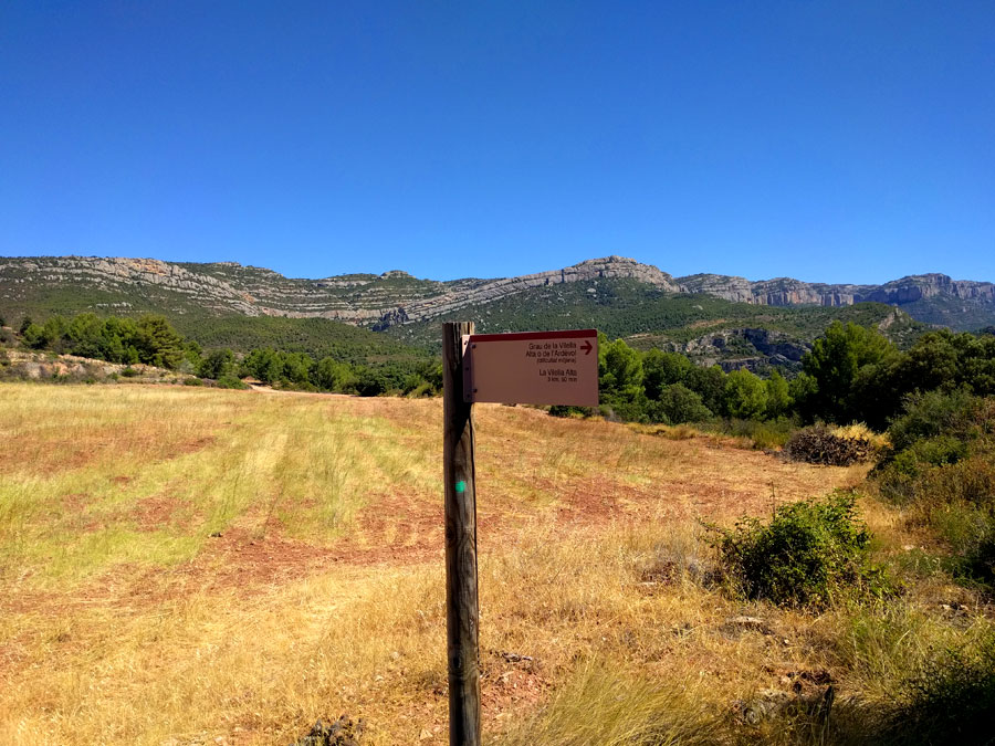 Indicador de bajada al grau de Vilella 