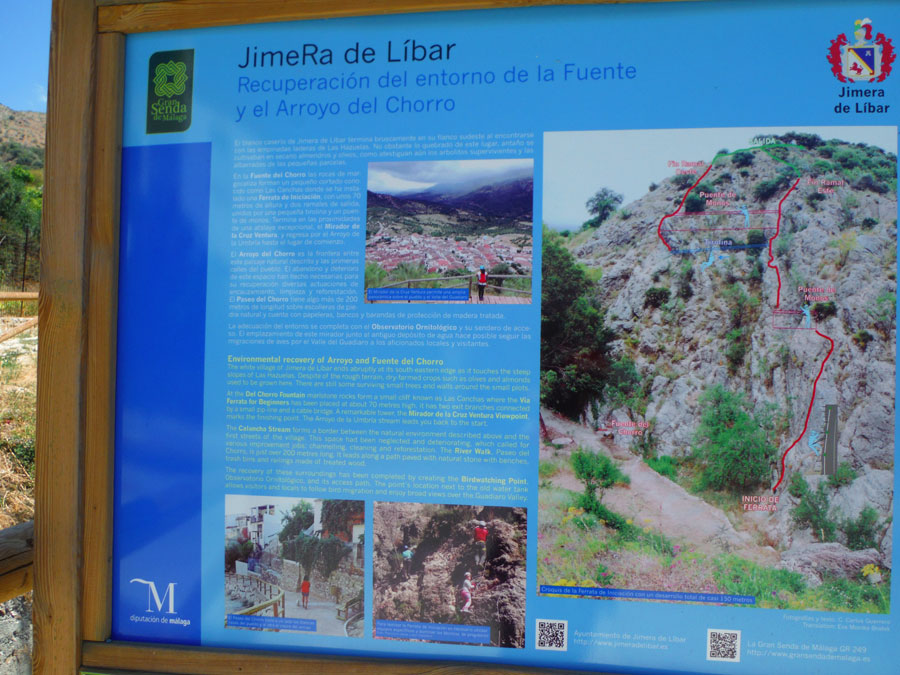Croquis oficial de la vía ferrata de Jimera de Líbar (cc - Jose Luis Parrilla) 